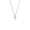 22" Sterling Silver Box Chain with Sterling Silver Shield Pendant with Polished Finish
