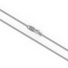 22" On-Trend Sterling Silver Box Chain with Feather Pendant and Silver Rhodium Finish