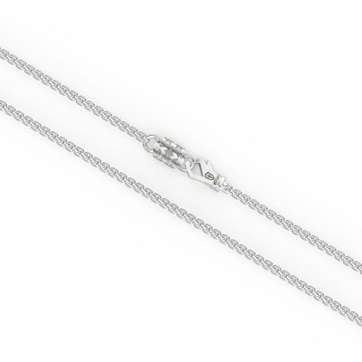 22" On-Trend Sterling Silver Box Chain with Feather Pendant and Silver Rhodium Finish