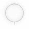 22" On-Trend Sterling Silver Box Chain with Feather Pendant and Silver Rhodium Finish