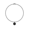 24" On-Trend Black Ruthenium over Sterling Silver Box Chain with Compass Pendant