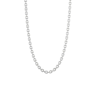 22" Essentials Sterling Silver Curb Chain Necklace with Polished Finish and Shield Clasp