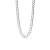 22" Sterling Silver Chain Necklace with Shield Design and Polished Finish with Black PVD Clasp