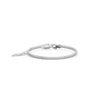 8" On-Trend Sterling Silver Box Chain Bracelet with Feather Charm and Silver Rhodium Finish