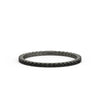 8" On-Trend Gray Titanium Bracelet with Black Spinel and Matte Finish