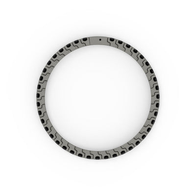 8" On-Trend Gray Titanium Bracelet with Black Spinel and Matte Finish