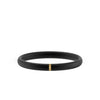 7.5" On-Trend Honeycomb Ceramic Stretch Bracelet with Matte Black and Gold Plated Accents