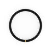 7.5" On-Trend Honeycomb Ceramic Stretch Bracelet with Matte Black and Gold Plated Accents