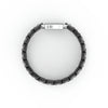 8" On-Trend Cuban Link Black Ceramic Bracelet with 15MM Links and Sterling Silver Clasp