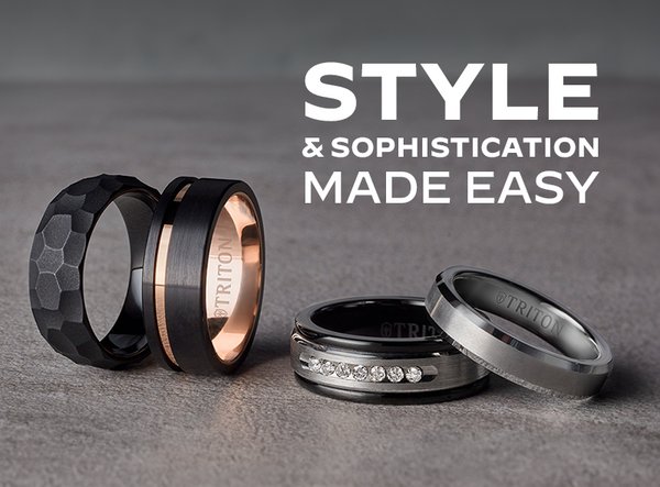Triton Jewelry | Men's Tungsten & Metal Wedding Rings, Bands & Jewelry