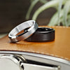 6MM Tungsten Carbide Ring - Satin Finish and Round Edge