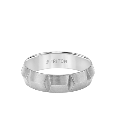 6MM Titanium Carved Ring with Brushed Finish