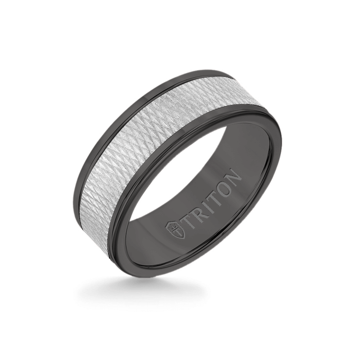 Triton Tungsten Carbide and 14K Gold Wedding Band Ring