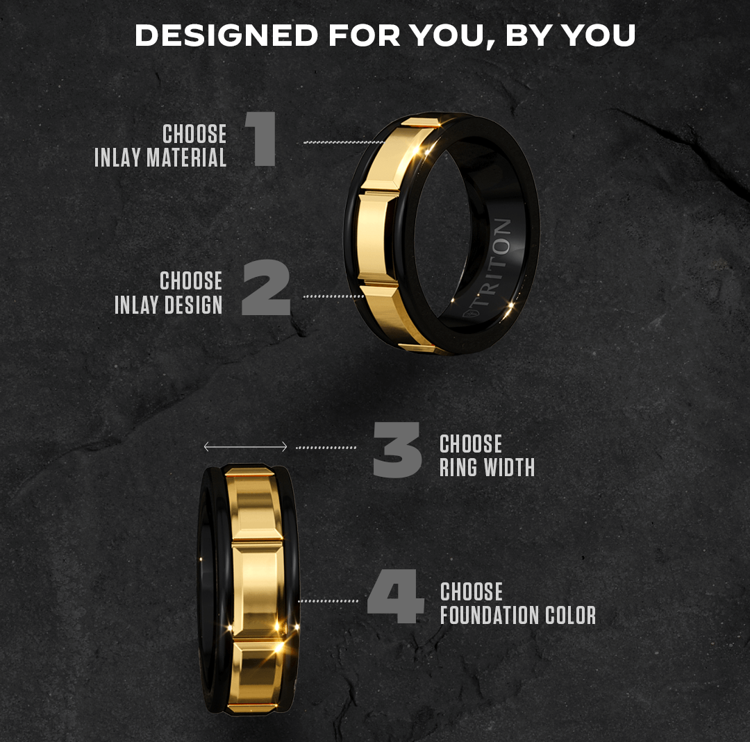 Custom Tungsten Rings & Wedding Bands for Men Triton Jewelry