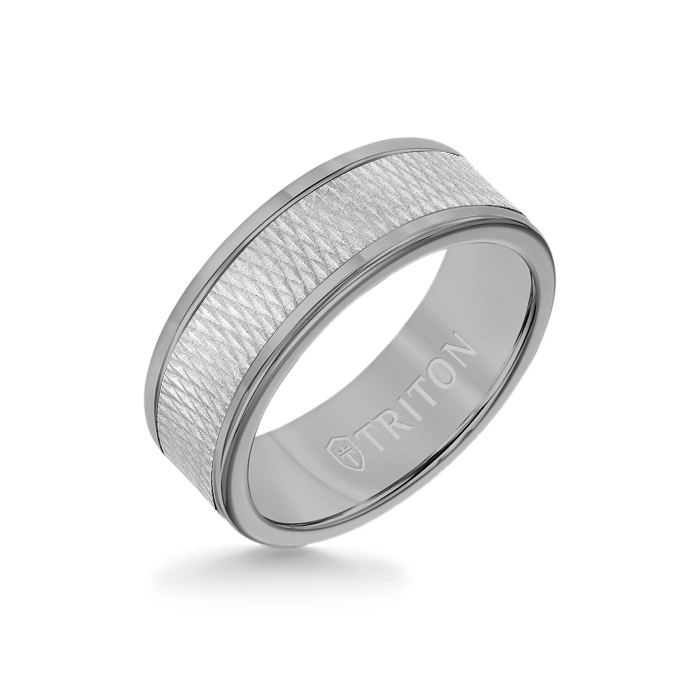 Triton Tungsten Carbide and 14K Gold Wedding Band Ring