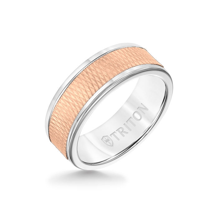 Triton Tungsten Carbide and 14K Gold Wedding Band Ring