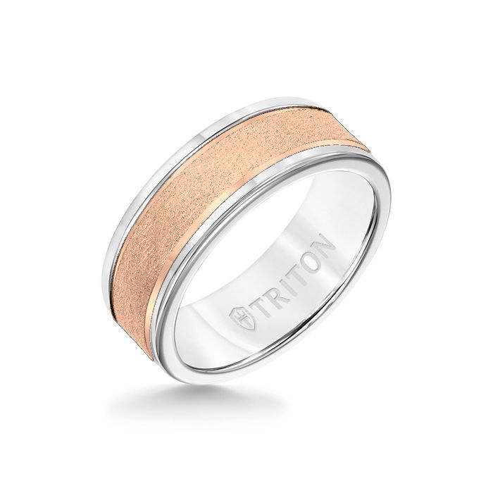 Triton Tungsten Carbide and 14K Gold Wedding Band Ring