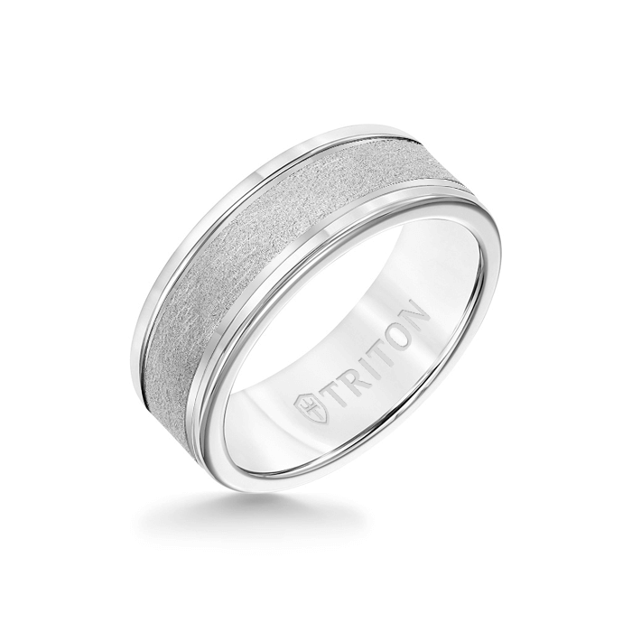 Triton Tungsten Carbide and 14K Gold Wedding Band Ring