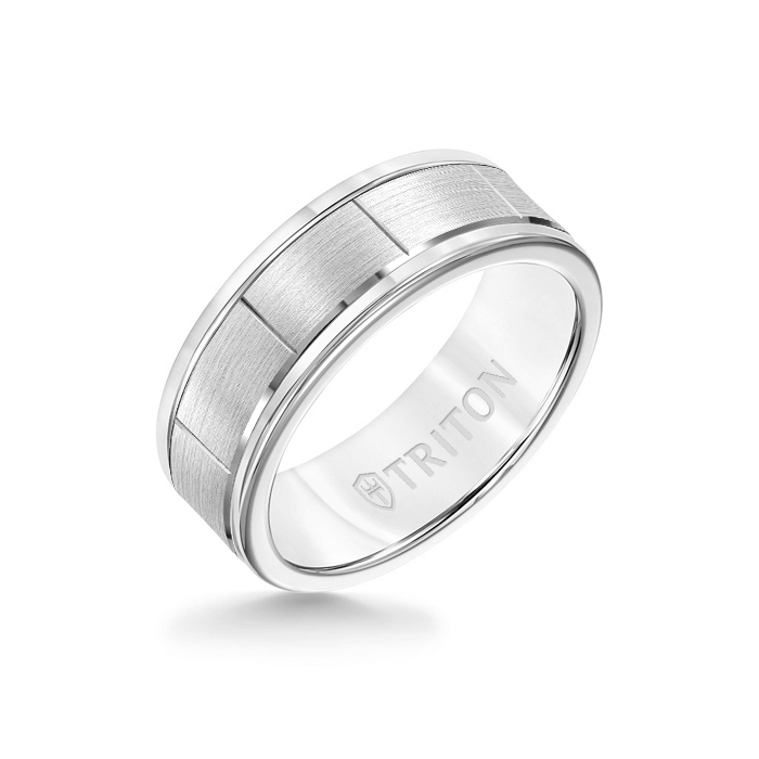 Triton Tungsten Carbide and 14K Gold Wedding Band Ring