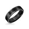 6MM Tungsten Carbide Ring - Satin Finish and Round Edge
