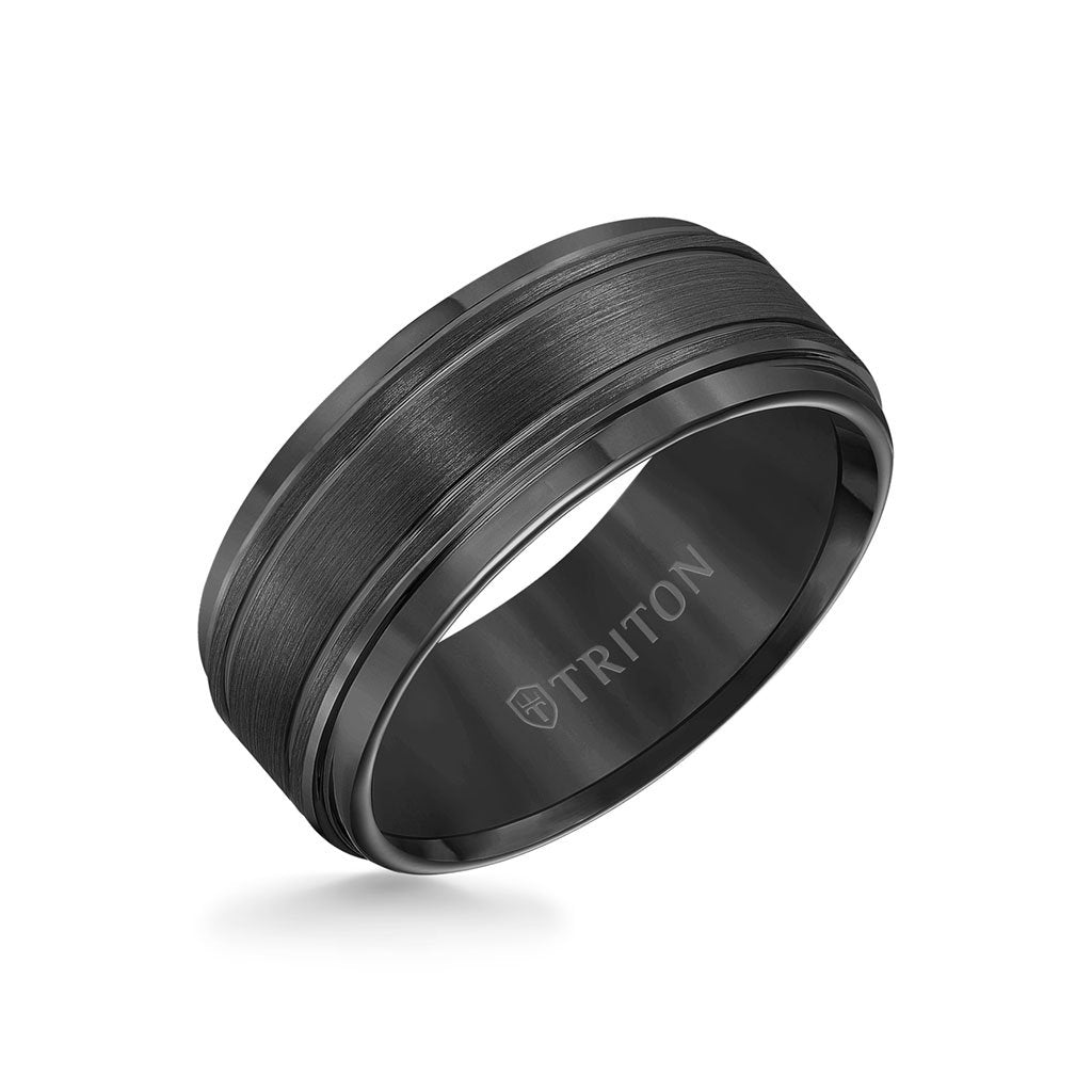 Zeus Hammered Tungsten Carbide Ring- Coffee with Gunmetal - RBL