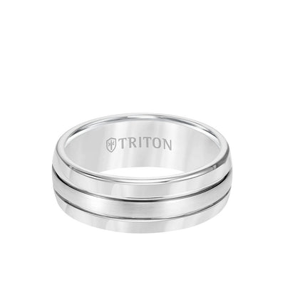 8MM Tungsten Carbide Ring - Bright Finish and Edge