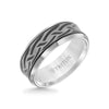 8MM Tungsten Carbide Ring - Laser Cut Center and Bevel Edge