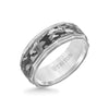 8MM Tungsten Carbide Ring - Camo Pattern and Faceted Edge