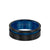 8MM Tungsten Carbide Ring - Satin Finish and Asymmetrical Channel