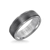 7MM Tantalum Ring -  Crystalline Finish Dome with Edge Lines