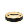 7MM 14K Gold Ring + Forged Carbon - Channel Center & Bevel Edge