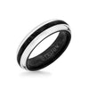6MM Titanium & Forged Carbon Ring - Dome Profile and Center Channel
