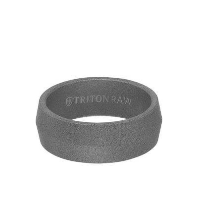 8MM Tungsten RAW Ring - Sandblasted Matte Finish and Knife Edge