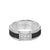 8MM 3 Stone Diamond Black Carbon Fiber Ring with Bevel Edge