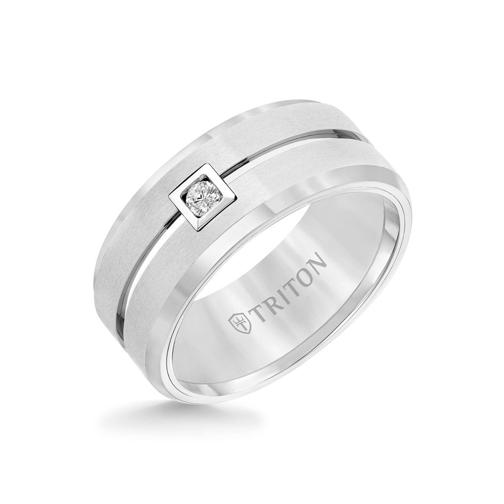 Tungsten Ring Gold Unique Wedding Bands For Him and Her | Rebekajewelry