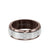 8MM Tungsten Diamond Ring - Vertical Channel Set Silver Satin Finish and Bevel Edge