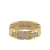 7MM 14K Gold Double Row Diamond Ring - T-Link Design