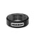 8MM Tungsten RAW Black DLC Ring - Channel Set Square Black Sapphires and Black Ceramic Interior