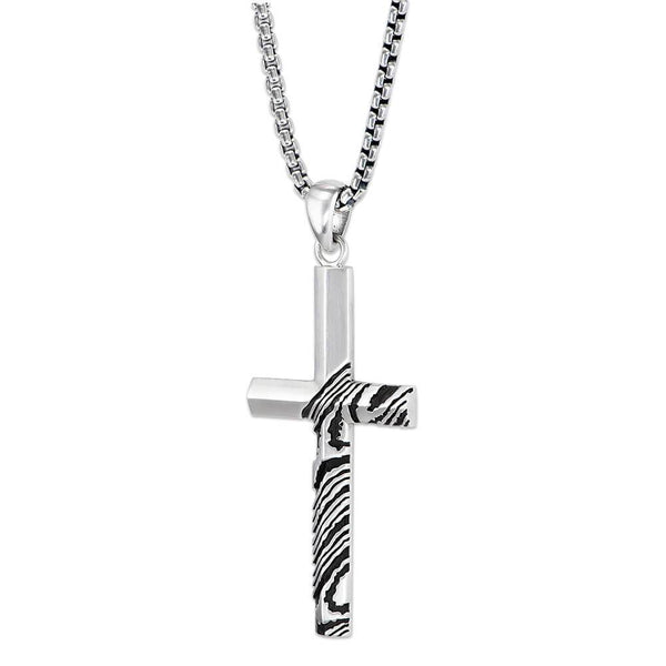 Silver Homme Cross Pendant Necklace - Brilliant Earth